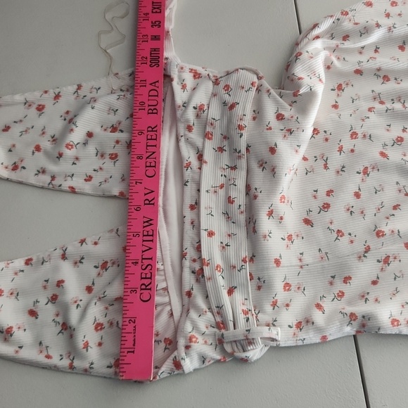 New Pink Dress Womens Halter Dress size S Flowers Sundress Floral - Picture 8 of 11